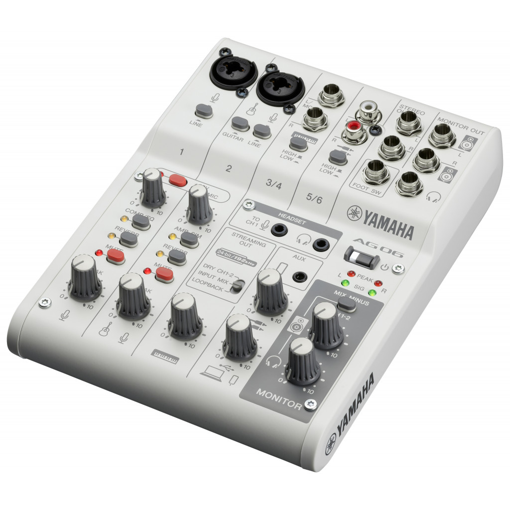 DTM・DAW YAMAHA AG06MK2 Live Streaming Mixer AG06MK2 BLACK | 6-CHANNEL LIVE STREAMING MIXER W/ USB AUDIO